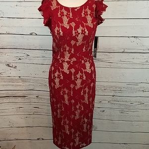 NWT! XOXO beautiful medium cranberry dress